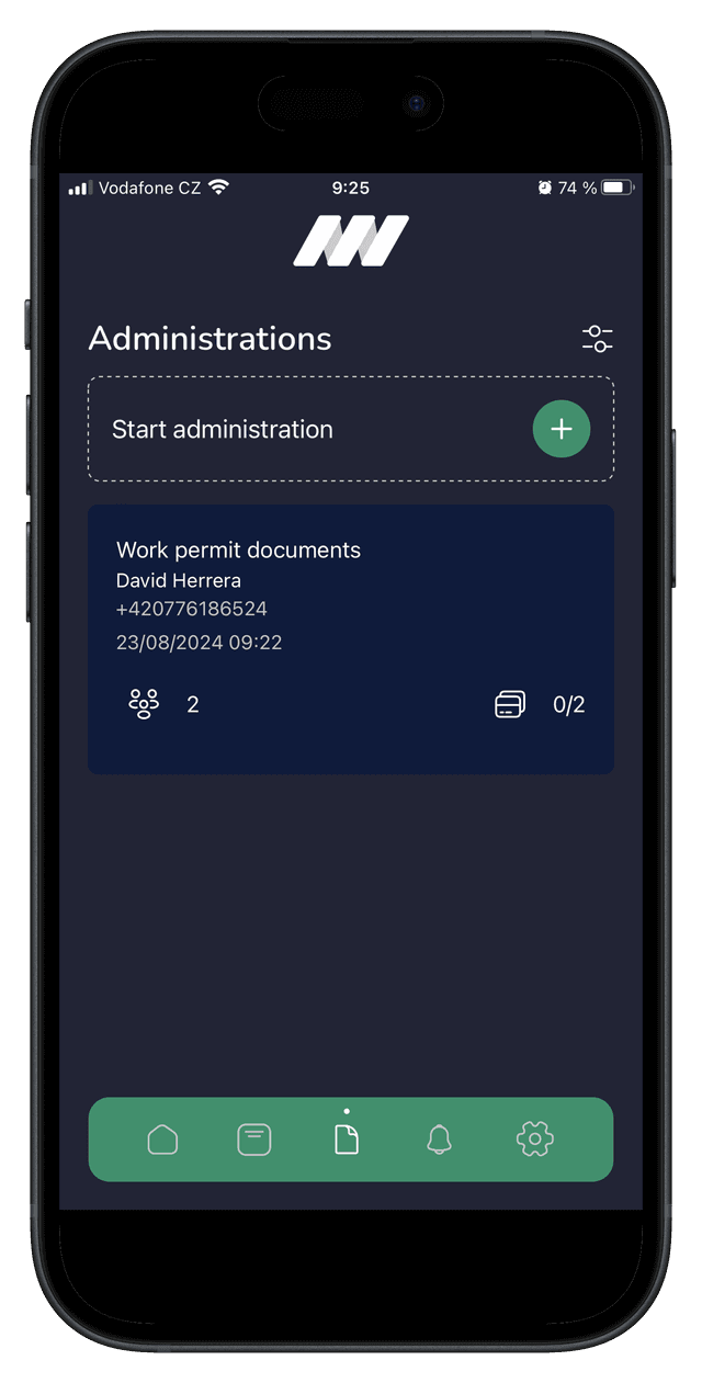 NegotiateWind Administration Panel - Back View